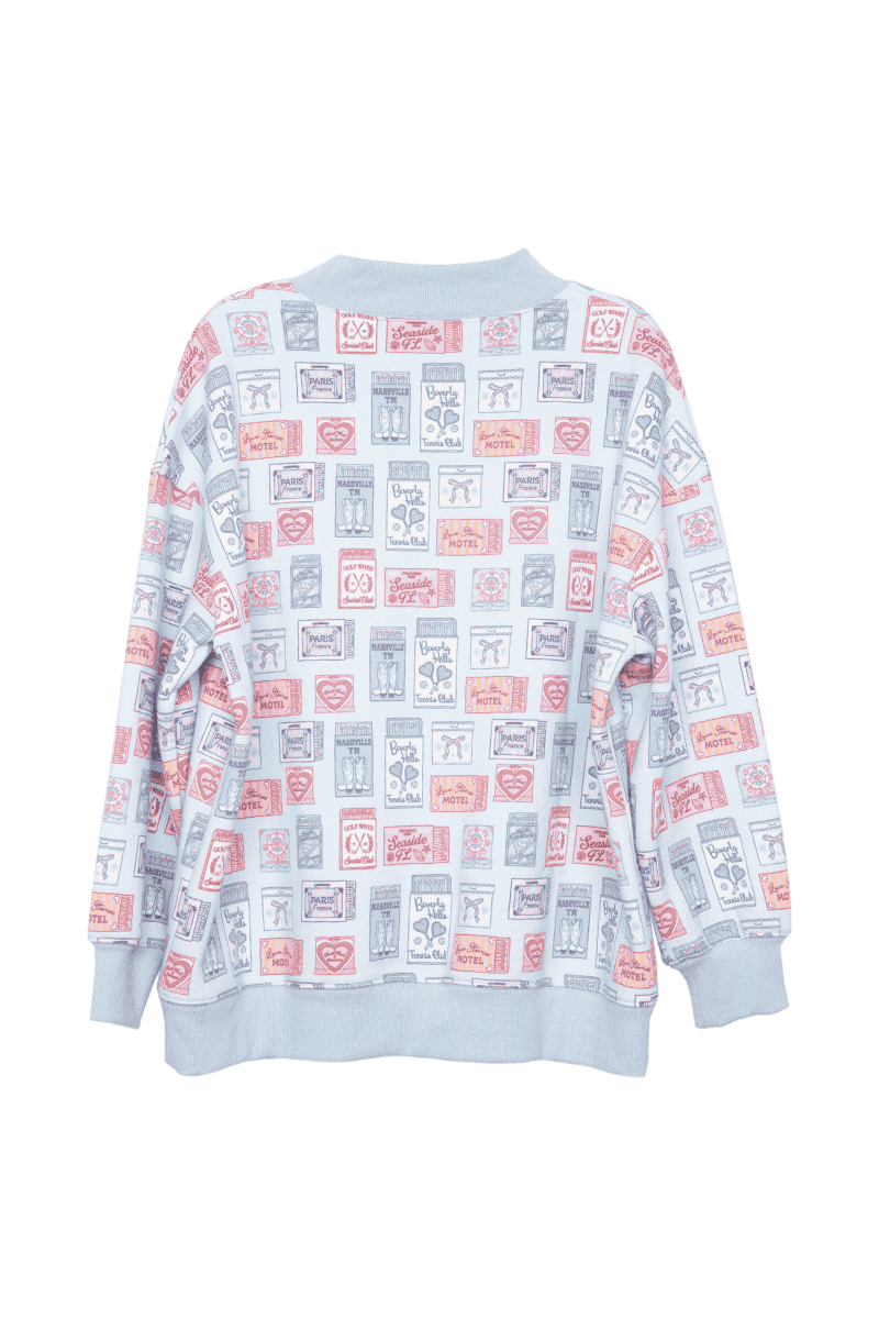 Traveling Matchbook Crewneck Printed Sweatshirt