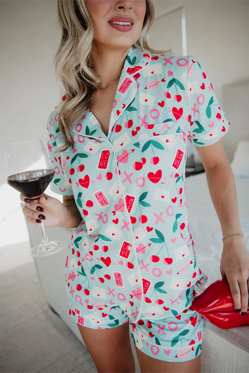 XO Cherries Valentine's Day Pajamas