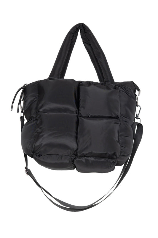 Black Mini Puffer Tote Bag