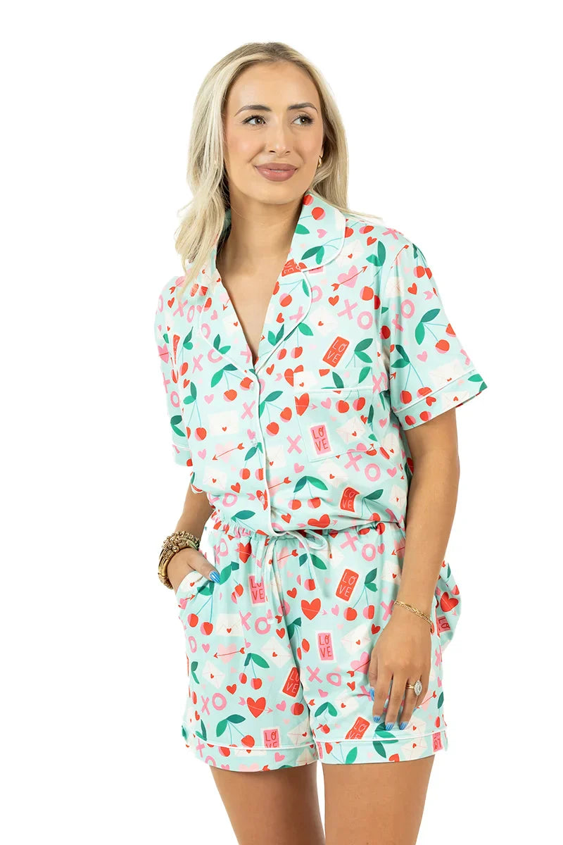 XO Cherries Valentine's Day Pajamas