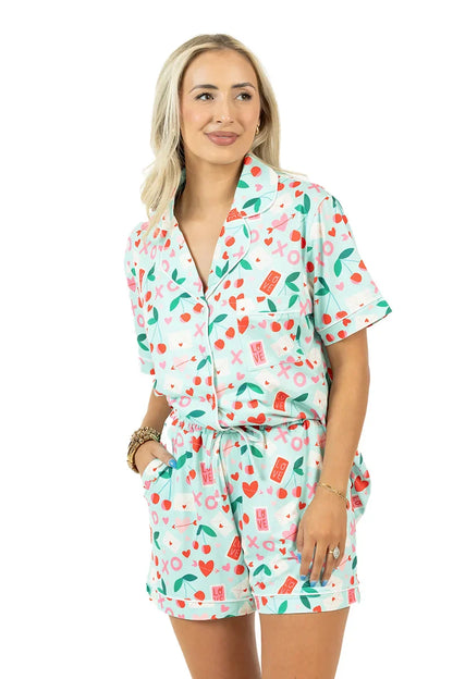 XO Cherries Valentine's Day Pajamas