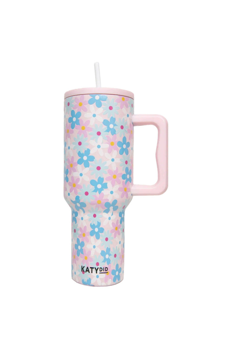 Dainty Florals Pink 38 Oz Tumbler Cup