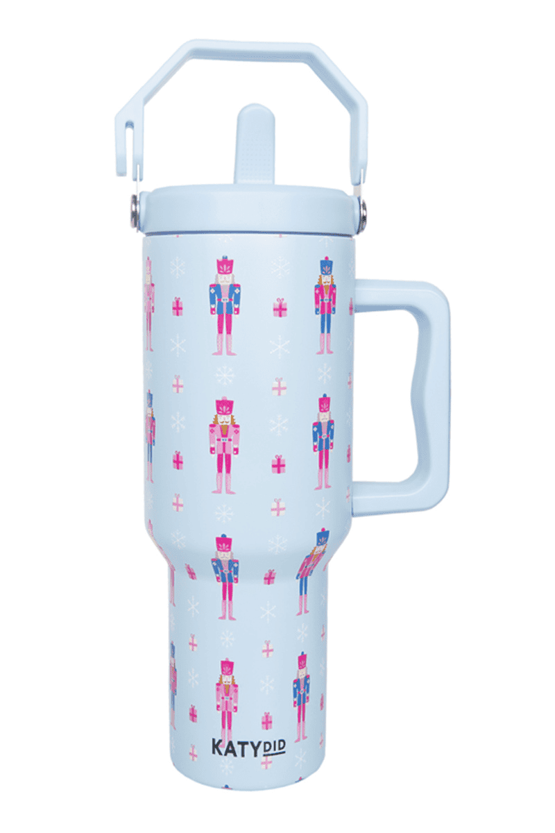 Nutcracker Light Blue 38 Oz Metal Tumbler