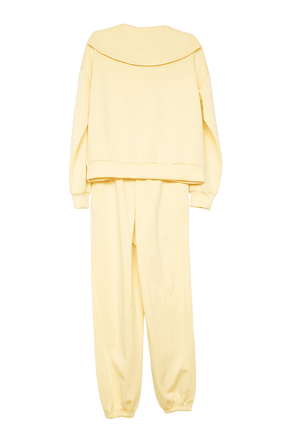 Yellow Scuba Pants Set Women's