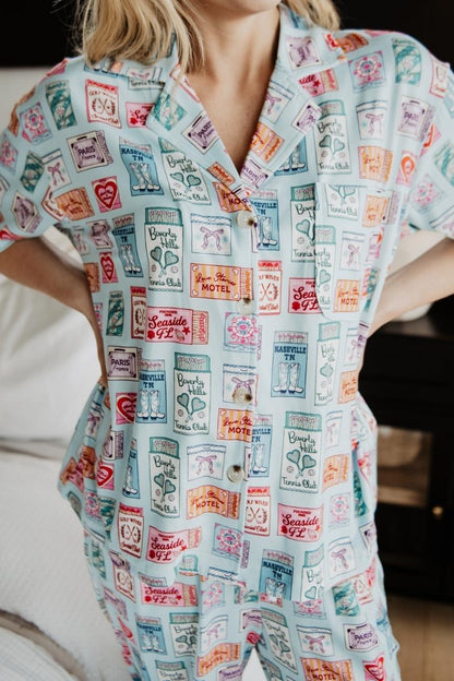 Traveling Matchbook Pajama Pants Set