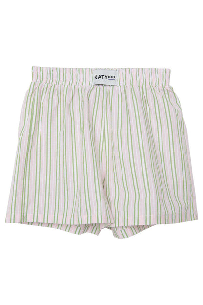 Light Pink and Green Striped Boxers