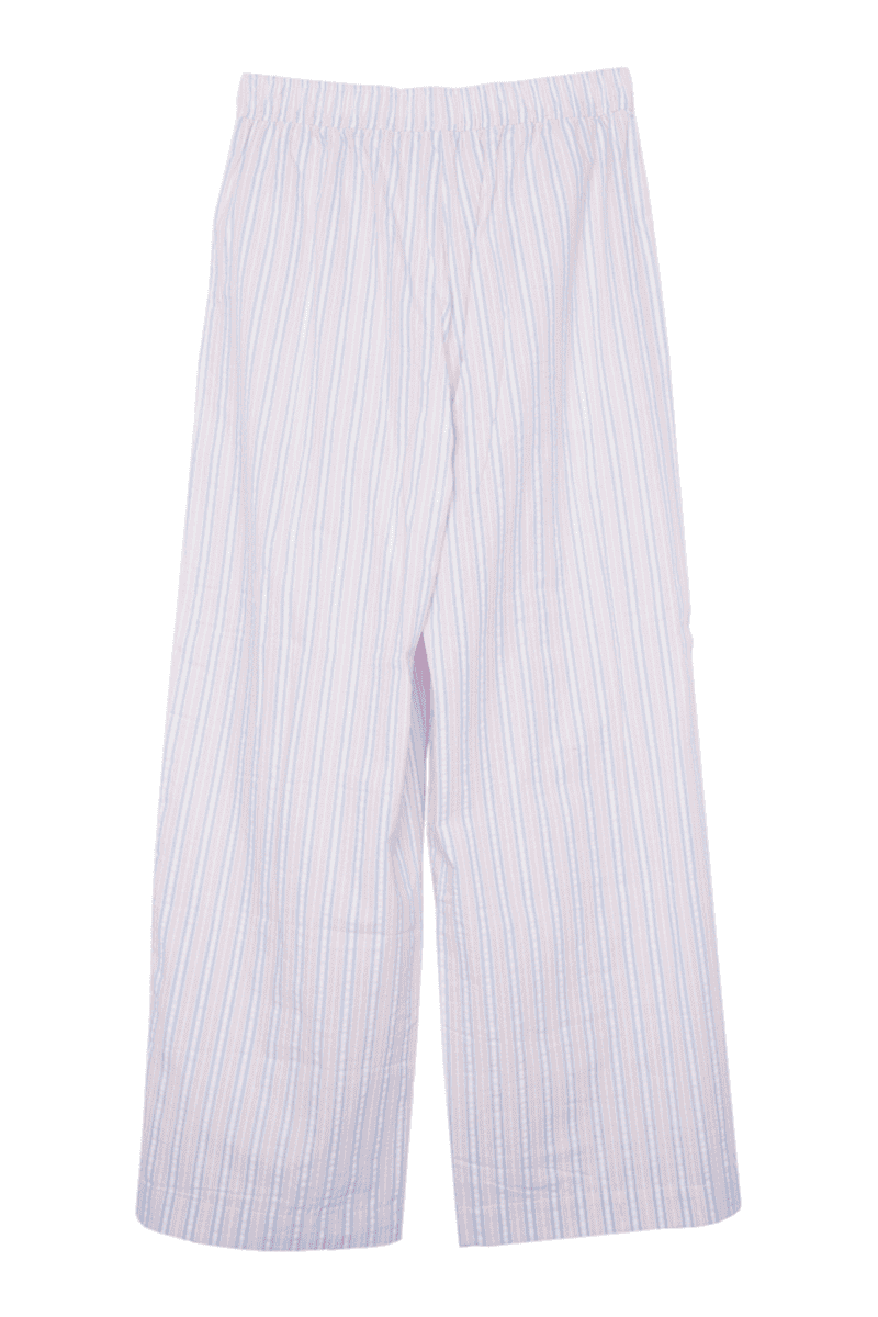 Light Pink and Blue Striped Casual Boxer Pants