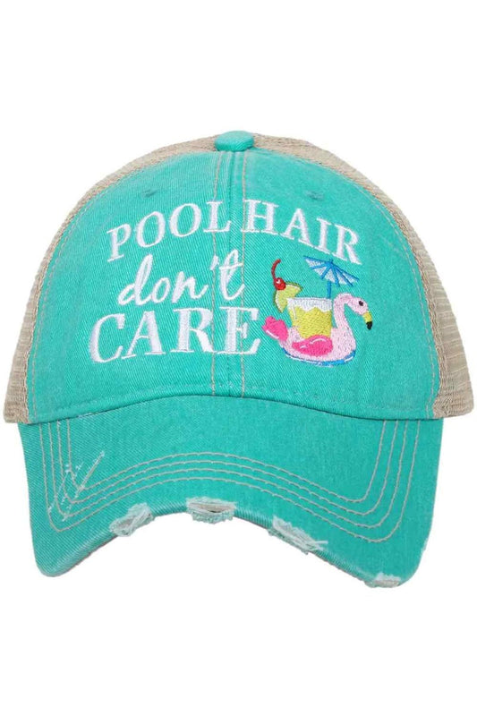 Pool Hair Don't Care (SWAN FLOAT) Trucker Hat