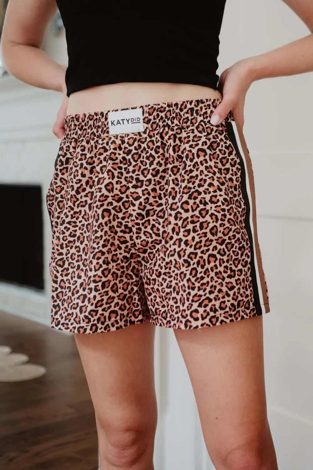 Brown Leopard Print Boxer Shorts