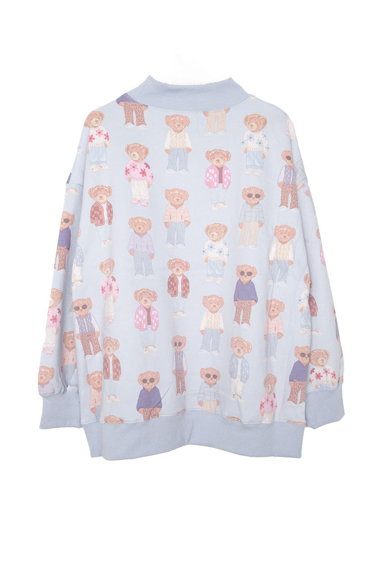 Teddy Bears Printed All Over Sweatshirt