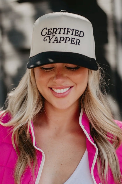 Certified Yapper Two-Toned Vintage Hat