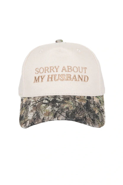 Sorry About My Husband Vintage Trucker Hat