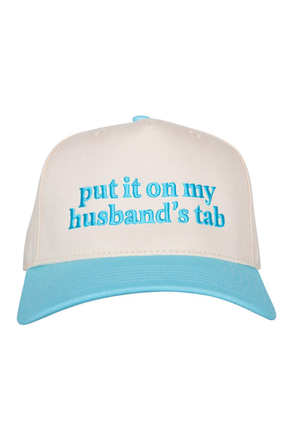 Put It On My Husband's Tab Two-Toned Vintage Hat