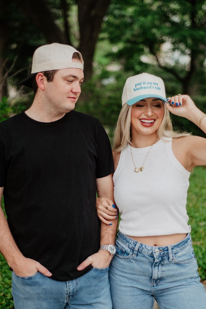 Put It On My Husband's Tab Two-Toned Vintage Hat