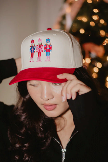 Nutcrackers Embroidered Two-Toned Hat