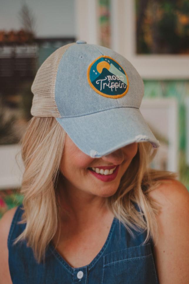 Road Trippin' Women's Denim Trucker Hat