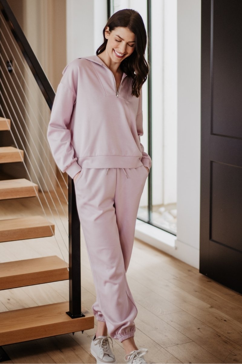 Blush Scuba Pants Two Piece Set