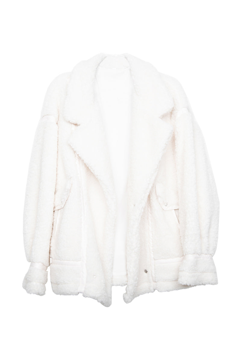 White Sherpa Teddy Jacket