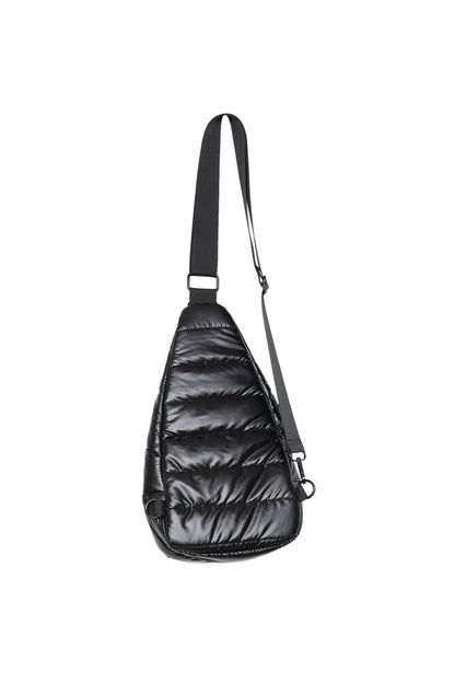 Black Metallic Sling Bag Women