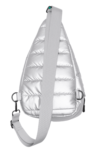 Silver Metallic Women's Sling Bag