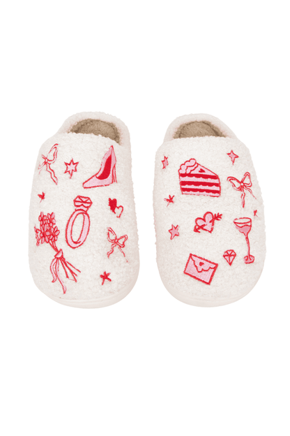 Wedding Doodles Ladies Slippers