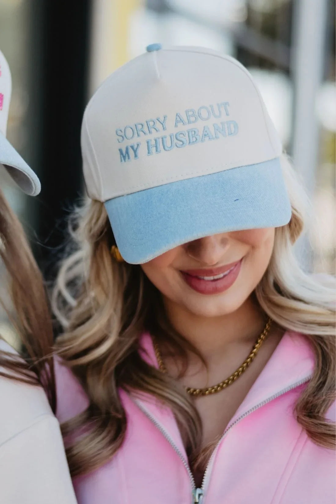 Sorry About My Husband Vintage Trucker Hat