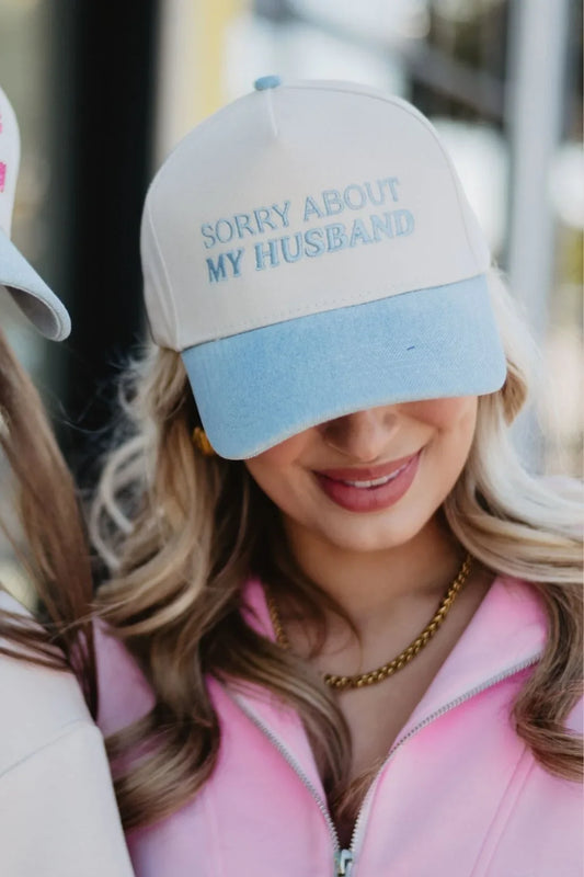 Sorry About My Husband Vintage Trucker Hat