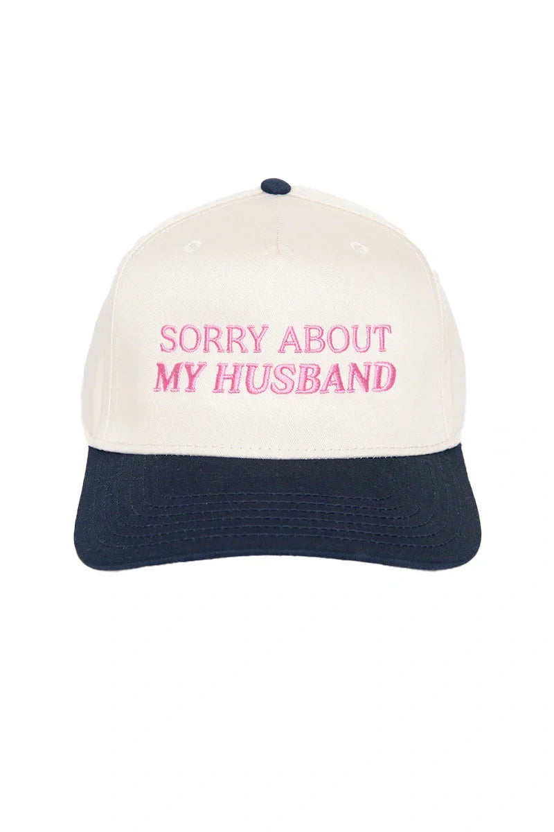 Sorry About My Husband Vintage Trucker Hat