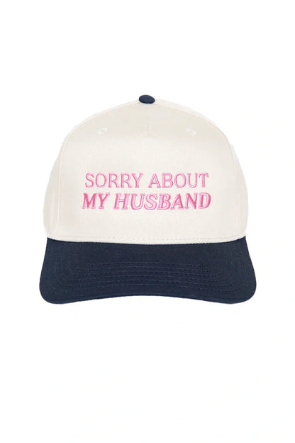 Sorry About My Husband Vintage Trucker Hat