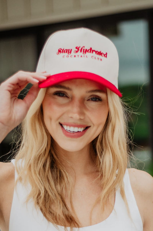 Stay Hydrated Cocktail Club Two-Toned Vintage Hat