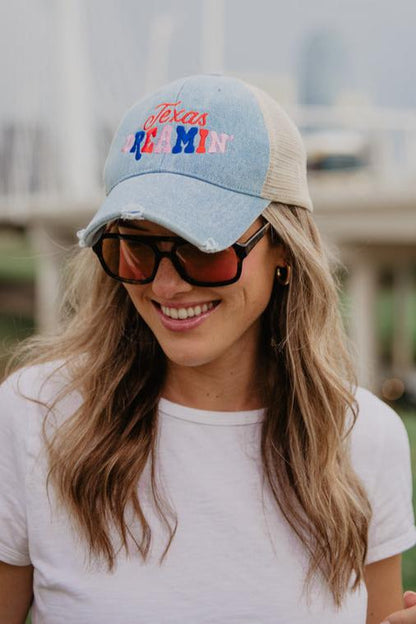 Texas Dreamin' Denim Trucker Hat