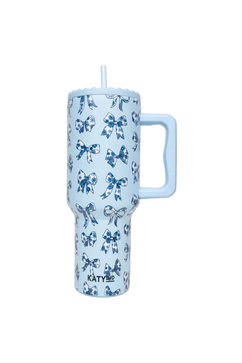 Toile Coquette Bows Stainless Steel Tumbler