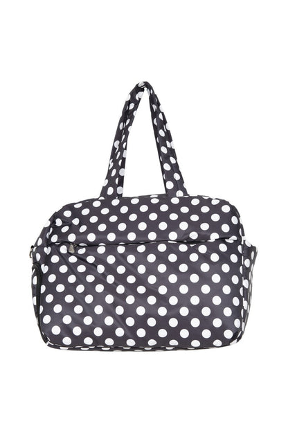 Black & White Polka Dot Weekender Bag