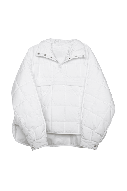 White Puffer Pullover Jacket