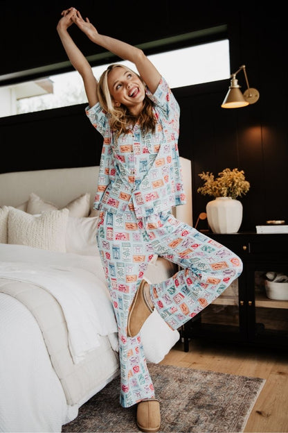 Traveling Matchbook Pajama Pants Set