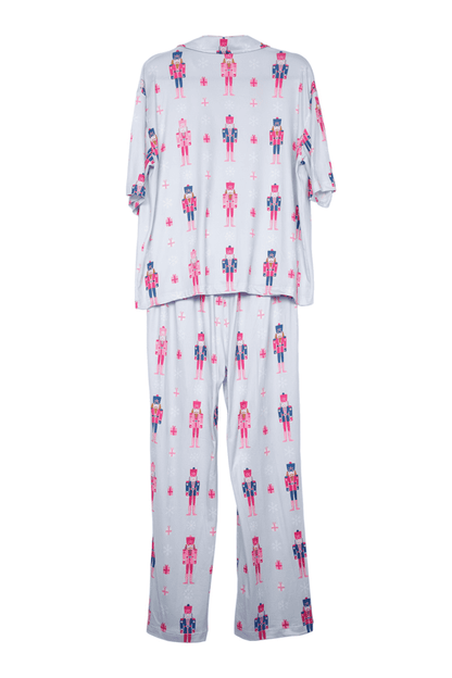 Nutcrackers Christmas Blue Matching Holiday PJs
