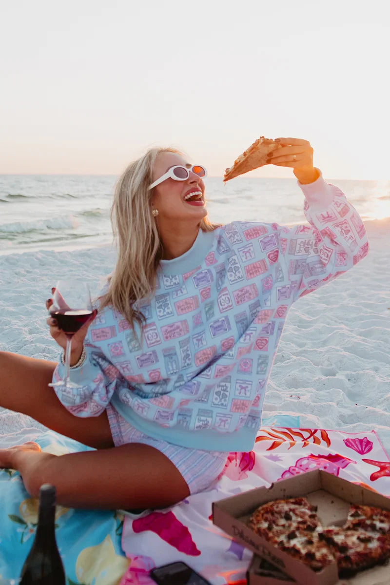 Traveling Matchbook Crewneck Printed Sweatshirt