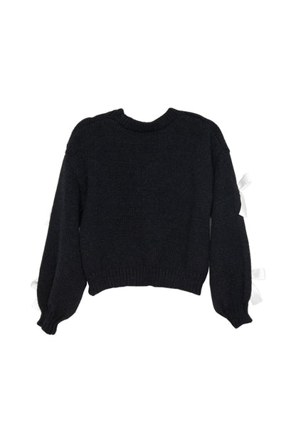 Bow Knit Cardigan Women's Sweaters