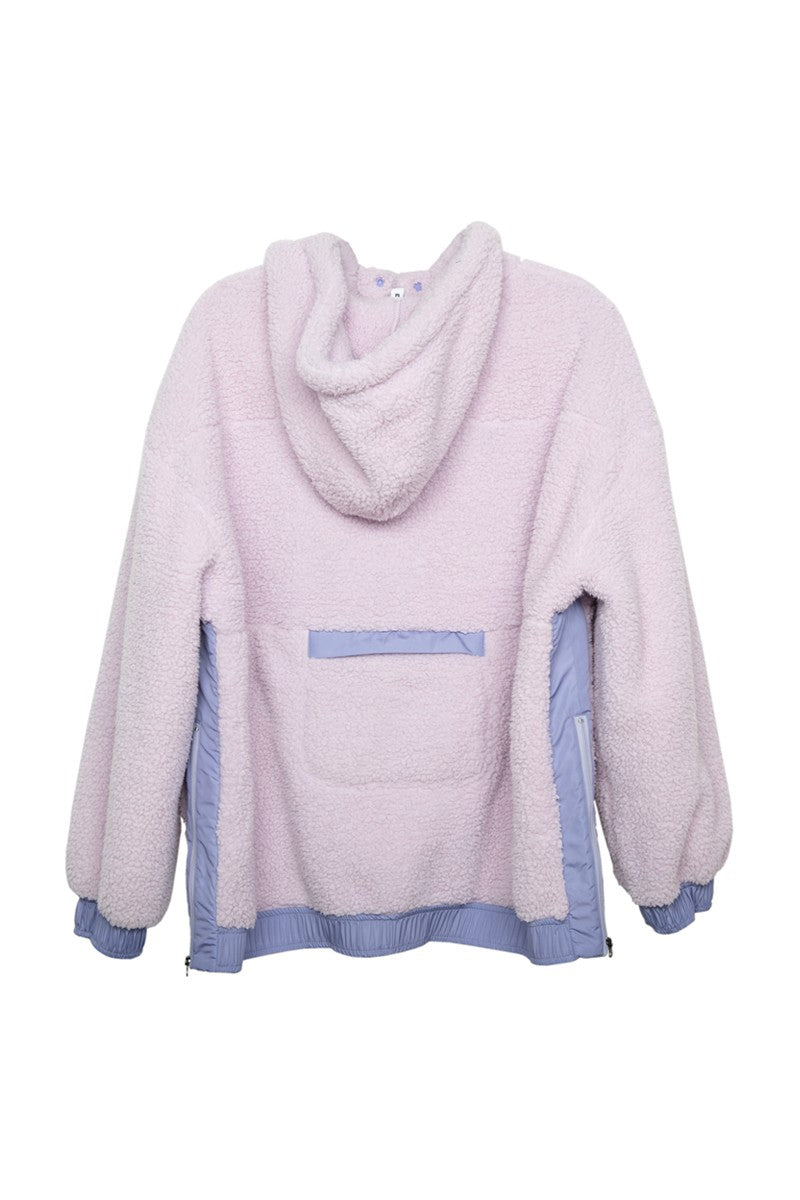 Light Purple Two-Toned Sherpa Fleece Pullover