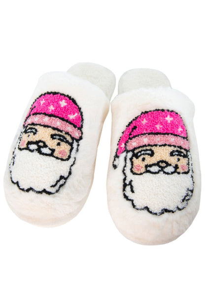 Pink Santa Face Best Women's Slippers